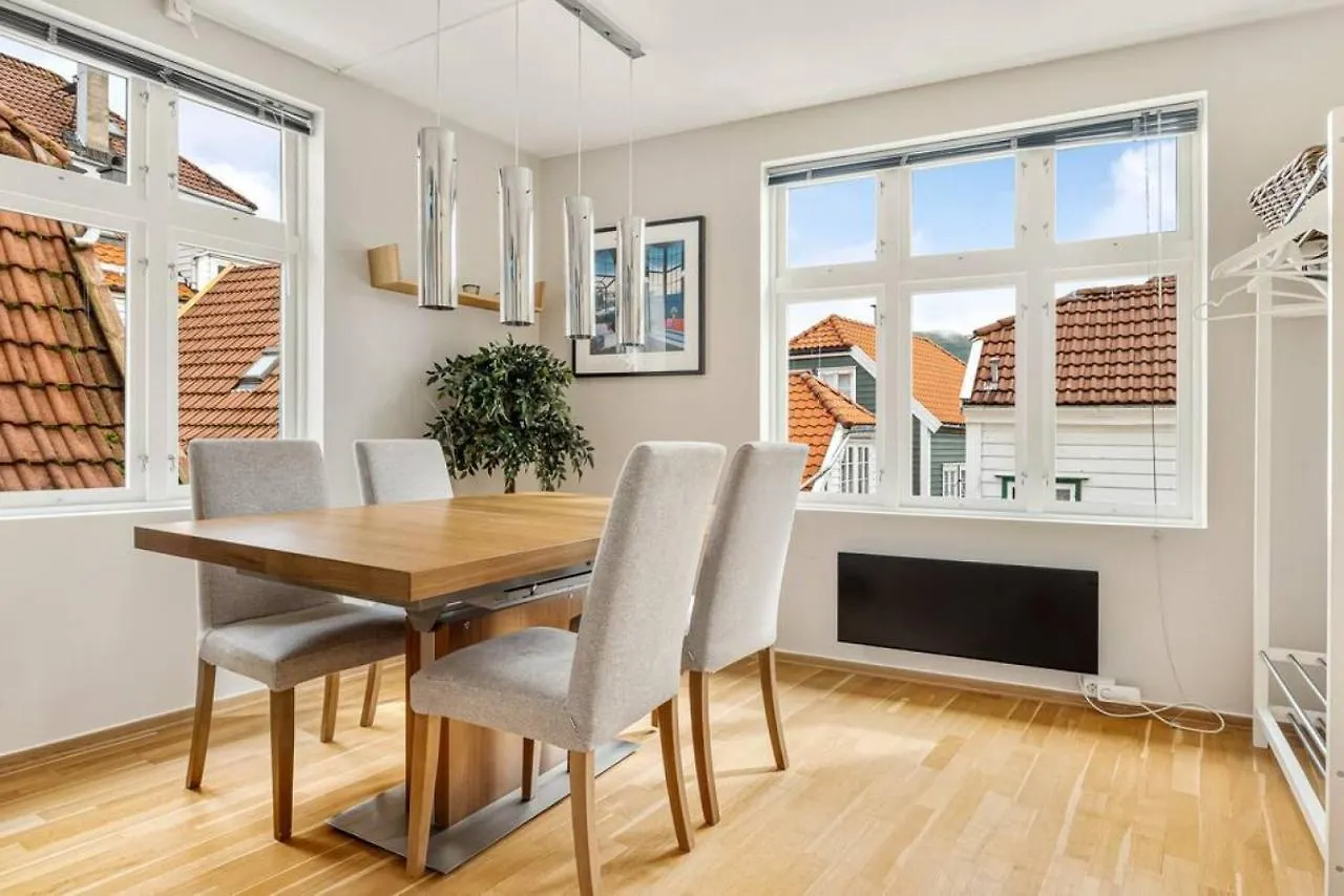 Dinbnb Apartments I Historical Two-Floor Apartment With Rooftop Panorama I 1645 Heritage Bergen Norway